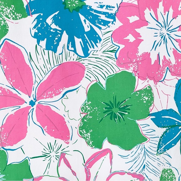 TALBOTS Tunic Floral Lace 100% Cotton 3/4 Sleeve Split Neck Popover Styling - Picture 5 of 14